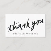 Carte De Visite Merci de script blanc (Devant)
