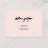 Carte De Visite Merci de script de brosse rose (Dos)
