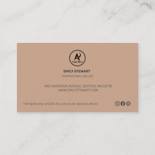 Carte De Visite Merci De Script Élégant Pour Commande Petite Marqu (Dos)