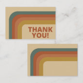 Carte De Visite MERCI de style rétro des années 70 (Devant / Derrière)