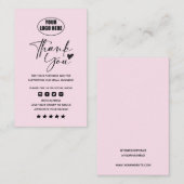 Carte De Visite Merci D'Entreprise Minimal Moderne Pour L'Insertio (Devant / Derrière)