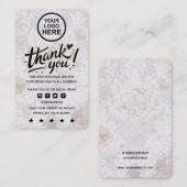 Carte De Visite Merci D'Entreprise Minimal Moderne Pour L'Insertio (Devant / Derrière)