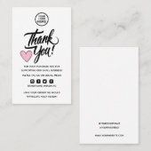 Carte De Visite Merci D'Entreprise Minimal Moderne Pour L'Insertio (Devant / Derrière)