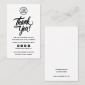 Carte De Visite Merci D'Entreprise Minimal Moderne Pour L'Insertio (Devant / Derrière)