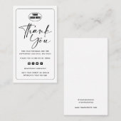 Carte De Visite Merci D'Entreprise Minimal Moderne Pour L'Insertio (Devant / Derrière)