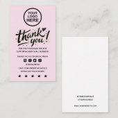 Carte De Visite Merci D'Entreprise Minimal Moderne Pour L'Insertio (Devant / Derrière)