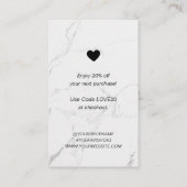 Carte De Visite Merci d'entreprise moderne en marbre pour l'insert (Dos)