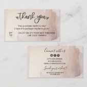 Carte De Visite Merci D'Entreprise Pour Commandes Insérer Gold Blu (Devant / Derrière)