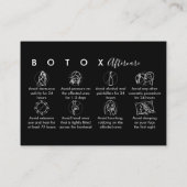 Carte De Visite Merci des instructions pour les soins postérieurs (Dos)