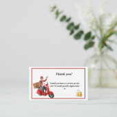 Carte De Visite Merci du pilote de livraison Doordash (Debout devant)