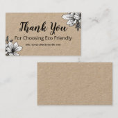 Carte De Visite Merci écologique (Devant / Derrière)