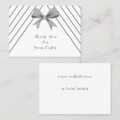 Carte De Visite Merci économique noir et blanc (Devant / Derrière)