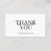 Carte De Visite Merci élégant des affaires blanches modernes (Devant)