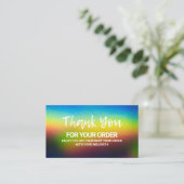 Carte De Visite Merci Elegant Holographique instagram Remise (Debout devant)