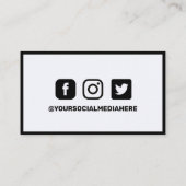 Carte De Visite Merci Elegant Rustic Instagram Remise (Dos)