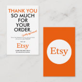Carte De Visite Merci Etsy (Devant / Derrière)