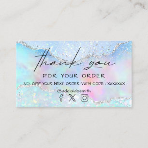 carte de visite merci fausse couleur pastel paille