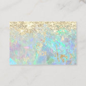 Carte De Visite merci faux parties scintillant opal arrière - plan (Dos)