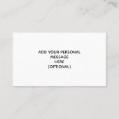 Carte De Visite Merci Gracias Arigato Noir Blanc Gratitude (Dos)