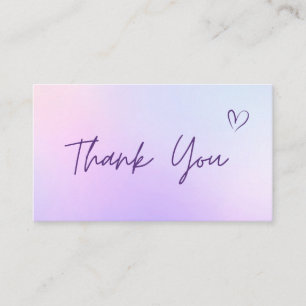 Carte De Visite Merci Gratitude Abstrait rose pourpre Gradient