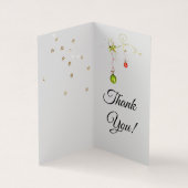 Carte De Visite MERCI Hiver Bonheur Vacances (Intérieur)