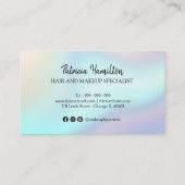 Carte De Visite Merci Holographique Élégant Pour Votre Achat (Dos)