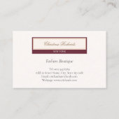 Carte De Visite Merci ivoire de Bourgogne classique (Dos)