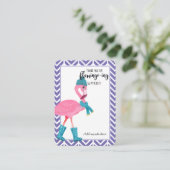 Carte De Visite merci la partie flamingo préférez les bijoux élast (Debout devant)