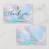 Carte De Visite merci les coquillages et les vagues océaniques (Devant / Derrière)