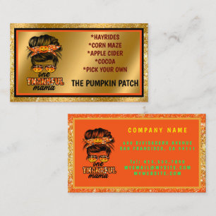 Carte De Visite Merci Mama Personnaliser d'automne Texte et couleu