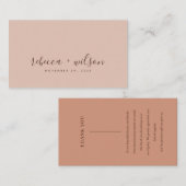 CARTE DE VISITE MERCI MARIAGE MINIMAL DE POINTE DE POINTE SCANDI (Devant / Derrière)