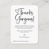 Carte De Visite Merci Minimal magnifique Merci client Script (Devant)