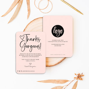 Carte De Visite Merci Minimal magnifique Merci client Script
