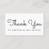 Carte De Visite Merci minimal moderne (Devant)