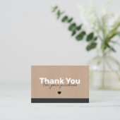 Carte De Visite Merci Moderne Pour Acheter Papier Kraft (Debout devant)