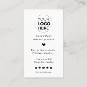 Carte De Visite Merci moderne pour le shopping Petit (Dos)