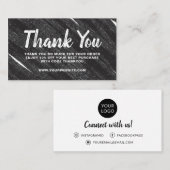 Carte de visite Merci moderne simple (Devant / Derrière)