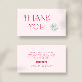 Carte De Visite Merci mystique rose Marque pour petites entreprise