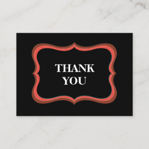 Carte de visite Merci noir classique