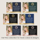 Carte De Visite Merci Notaire Photo publique Vert foncé