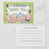 Carte De Visite Merci Notes de Babysitter (Devant / Derrière)