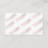 Carte De Visite Merci, petite entreprise, emballage (Dos)