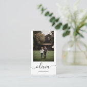 Carte De Visite Merci Photographie Médias sociaux QR Code (Debout devant)