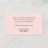 Carte De Visite Merci Pinceau Rose Pour Acheter Petit (Dos)