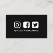 Carte De Visite Merci Pink Neon Instagram Remise (Dos)