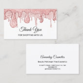 Carte De Visite Merci Pour Acheter Avec Les Déchets Américains Cos (Devant / Derrière)