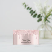 Carte De Visite Merci Pour Acheter Avec Nous Roses Drives (Debout devant)