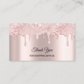 Carte De Visite Merci Pour Acheter Avec Nous Roses Drives (Devant)