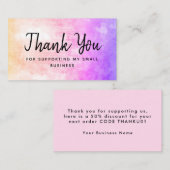 Carte De Visite Merci Pour Aider Mon Petit (Devant / Derrière)