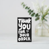 Carte De Visite Merci pour commander des icônes sociales QR Code B (Debout devant)